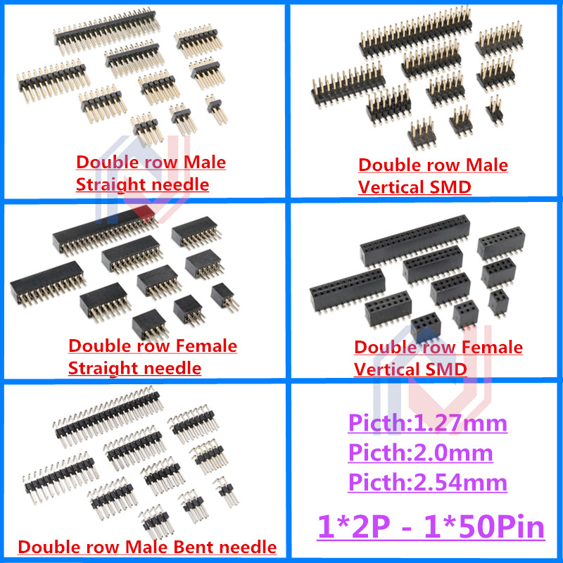 Male Female Header Pin - 10 unidades Conector de placa PCB