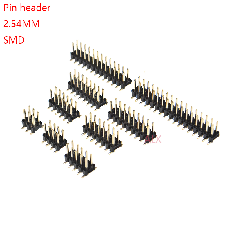 Male Female Header Pin - 10 Uds SMD SMT 2*2/3/4/5/6/7/8/9/10/12/16/20/40/PIN doble