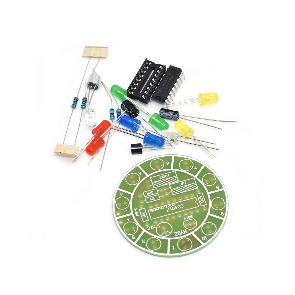 CD4017 kit de luces LED girato - Diy Electronics Lab reseña y precio