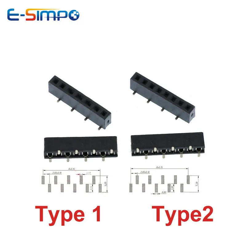 10 Uds 2,0mm paso SMD 1*3P4P5P - Male Female Header Pin reseña y precio