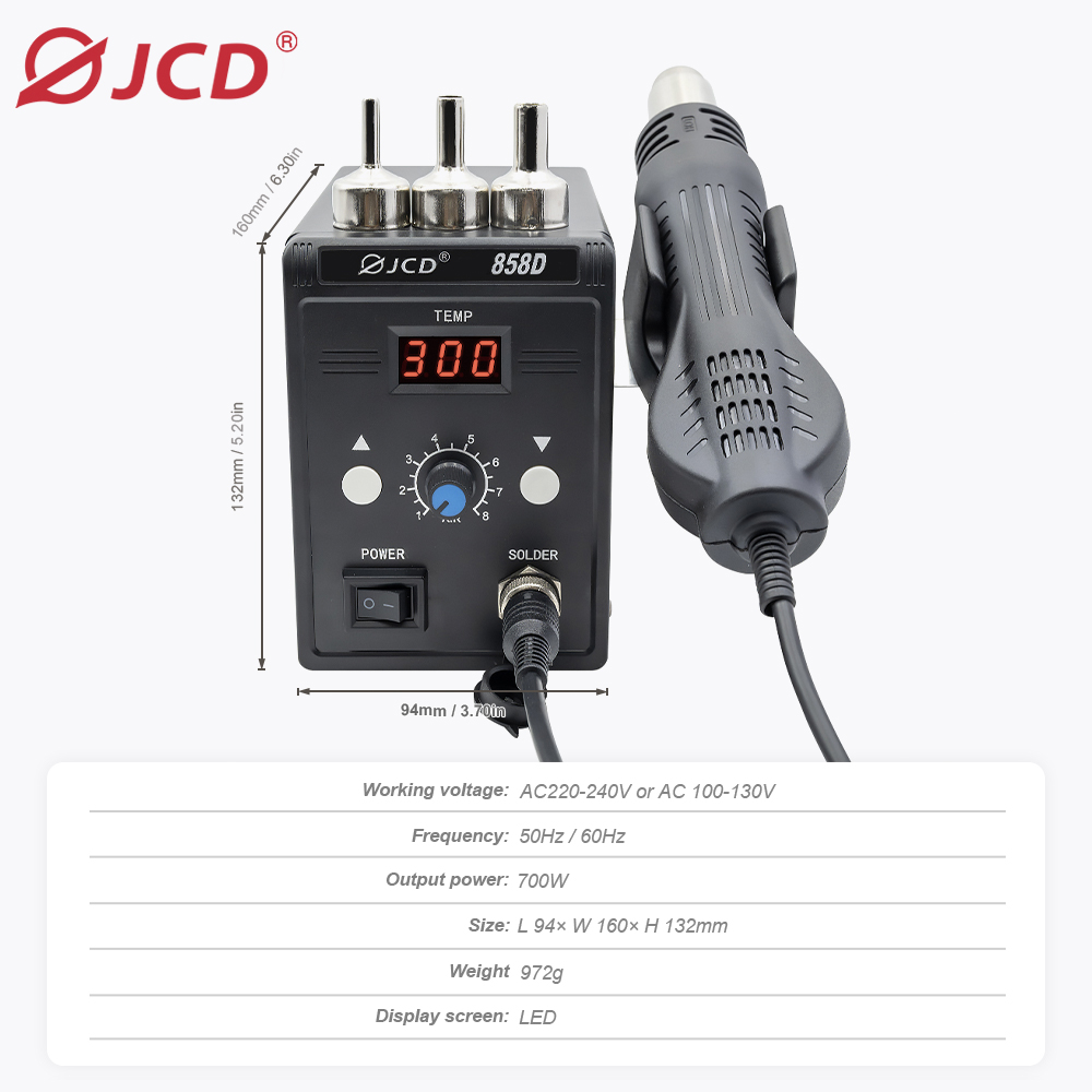 Pistola de aire caliente JCD 8 - Smd Solder Paste reseña y precio
