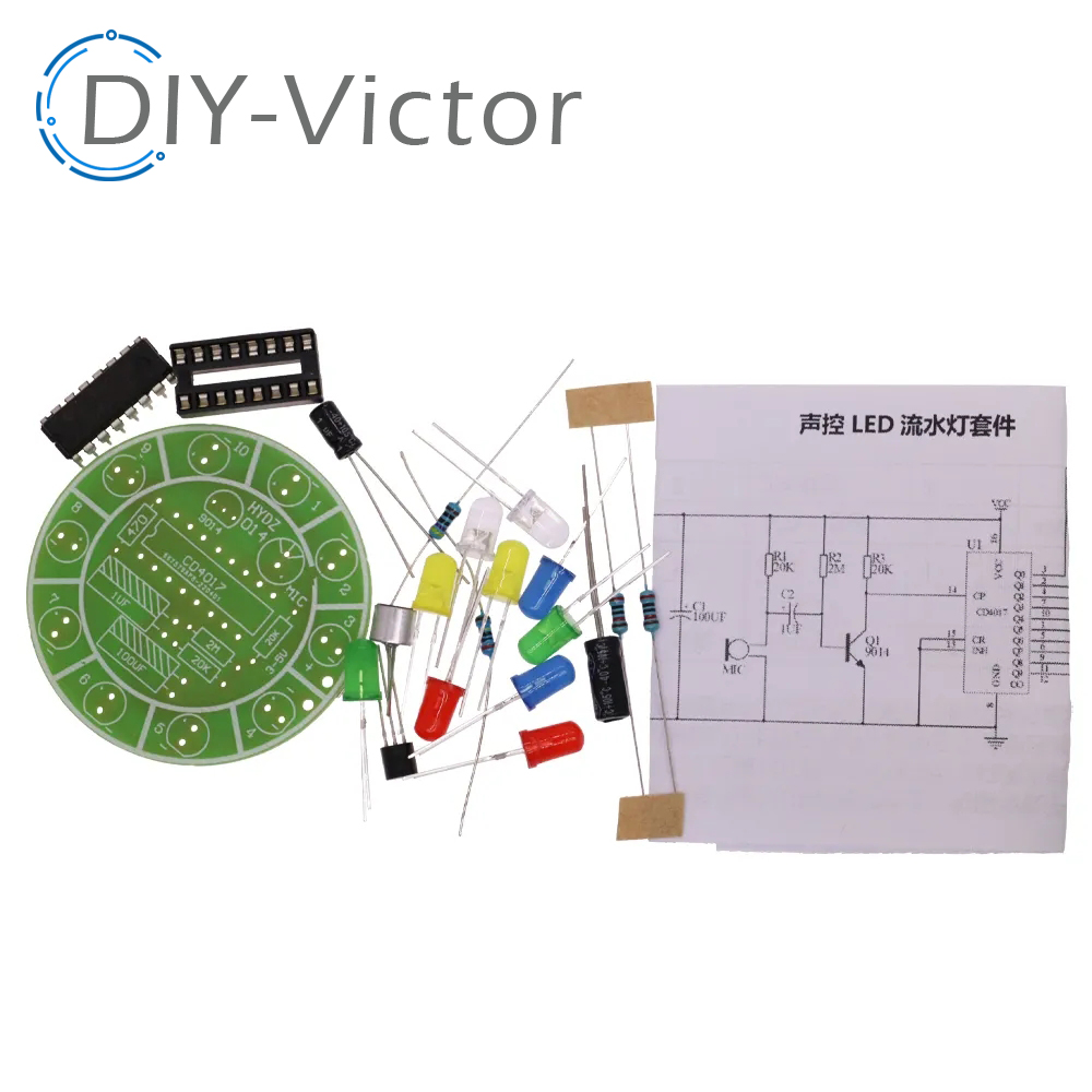CD4017 kit de luz LED giratori - Diy Electronics Lab reseña y precio