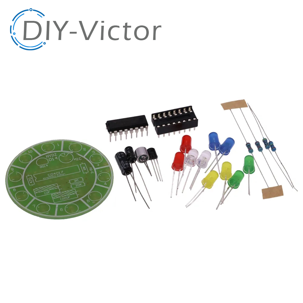CD4017 kit de luz LED giratori - Diy Electronics Lab reseña y precio