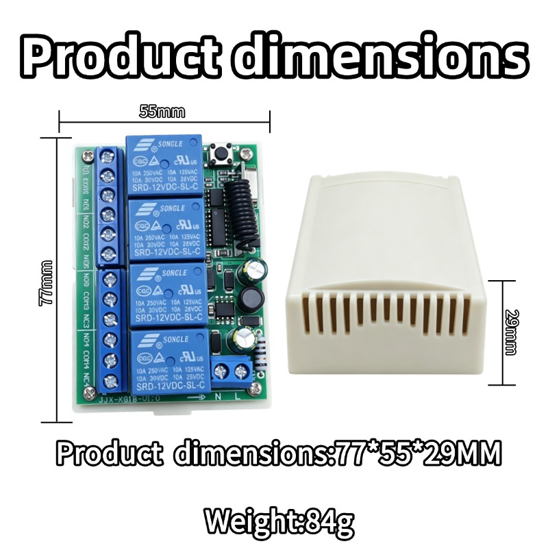 Control remoto RF de 4 canales - Rf 433Mhz Module reseña y precio
