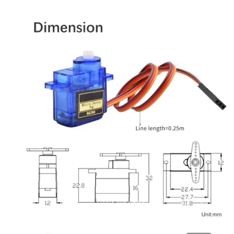 2/4 piezas Motor Servo SG90 Mi - Servo Motor Sg90 reseña y precio