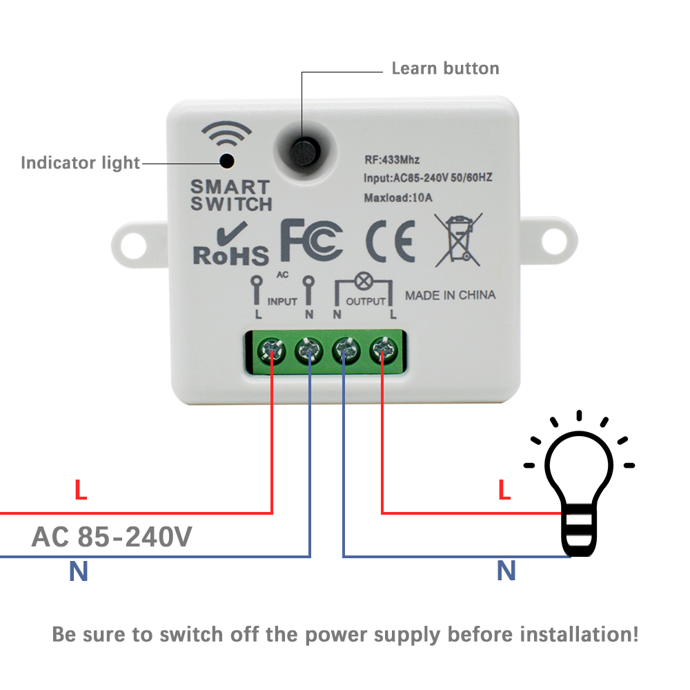 Interruptor de Control Remoto  - Rf 433Mhz Module reseña y precio