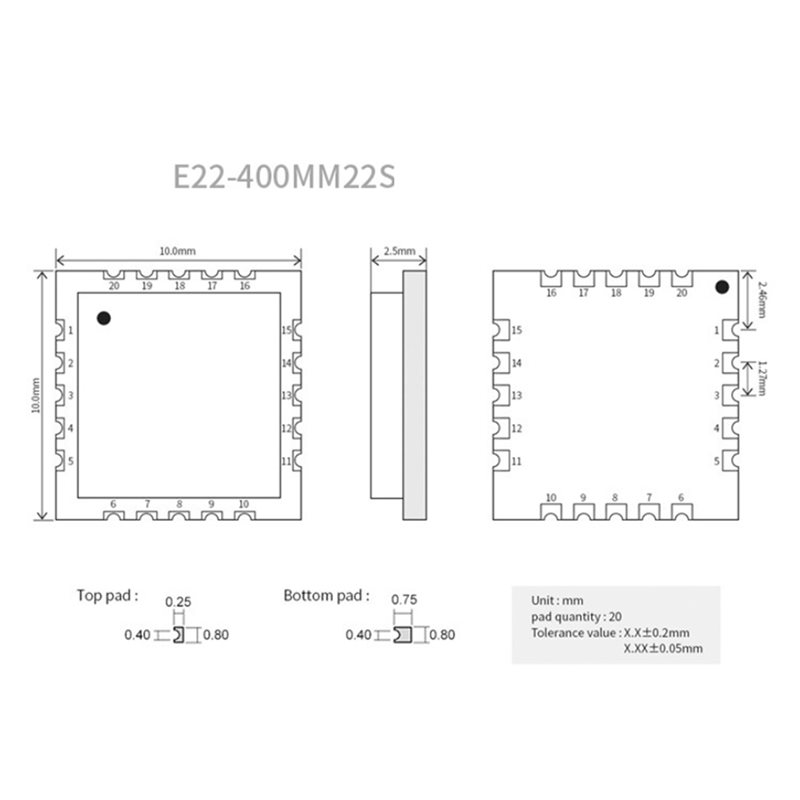 2X EBYTE SX1268 433Mhz Lora Mó - Rf 433Mhz Module reseña y precio