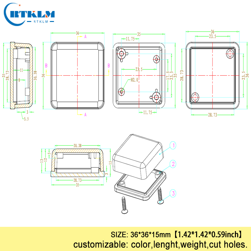 Carcasa pequeña de plástico pa - Diy Enclosure For Electronics reseña y precio